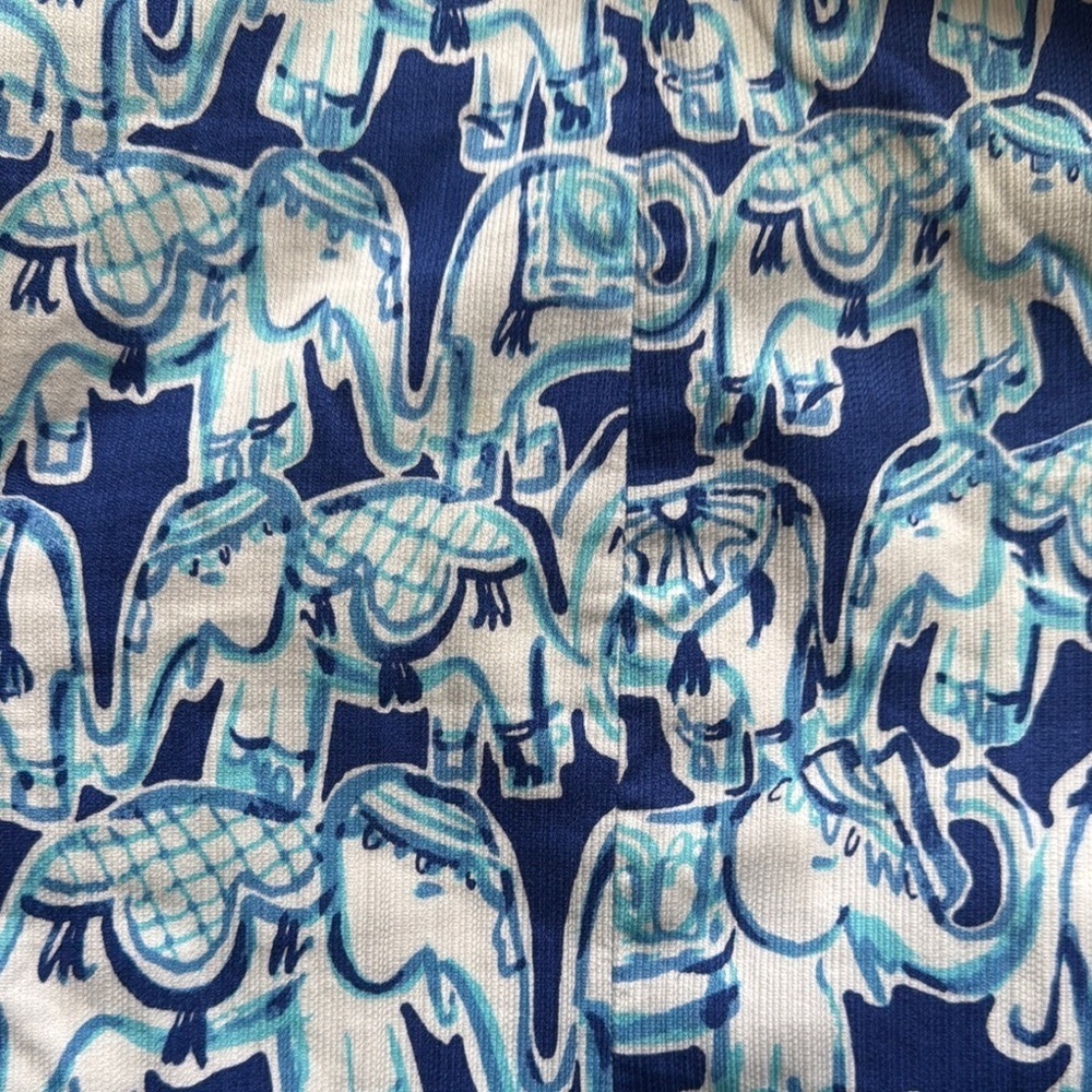Lilly Pulitzer Blue and White Elephant Print Dress - Picture 4 of 4